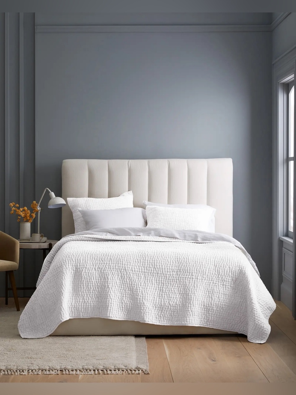Quince European Linen Cotton Stitch Quilt SET (Shams Inc) Queen NWT $267